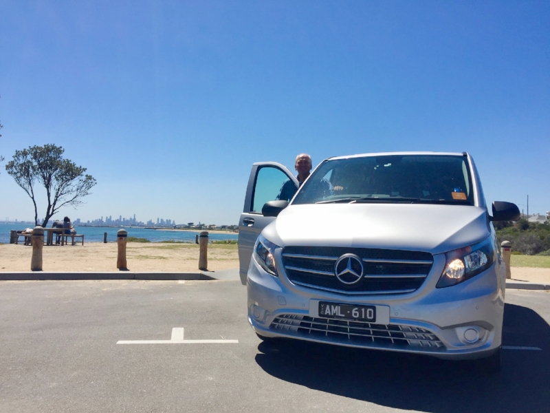 a car parked in a parking lot