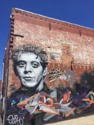 a graffiti covered building