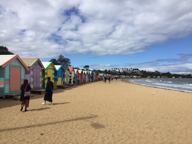 a group of people standing on top of a sandy beach
