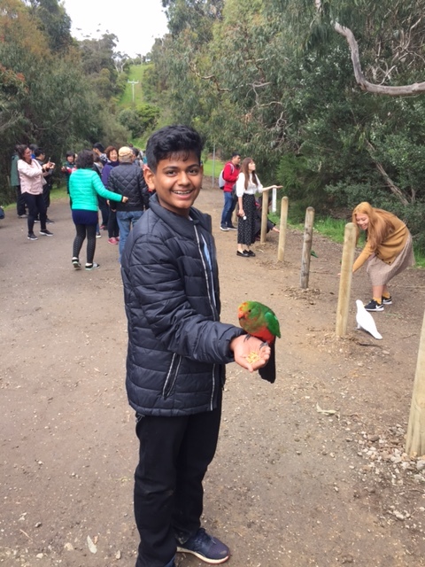 a group of people standing in the dirt