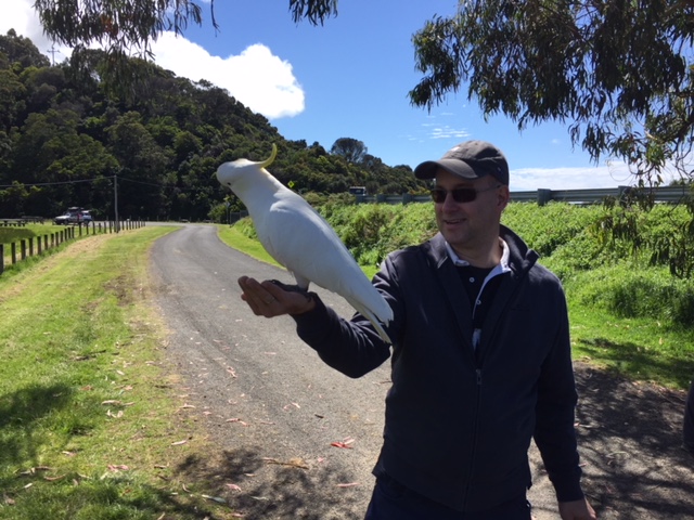 a man standing on top of a dirt road